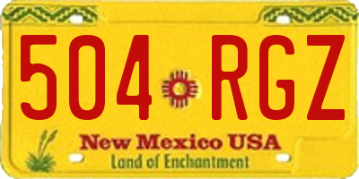 NM license plate 504RGZ
