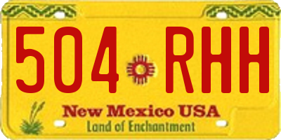 NM license plate 504RHH