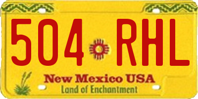 NM license plate 504RHL