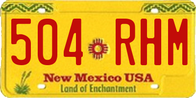 NM license plate 504RHM