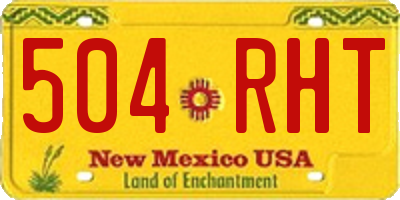 NM license plate 504RHT