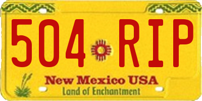 NM license plate 504RIP