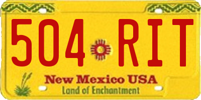 NM license plate 504RIT