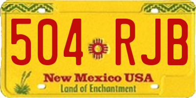 NM license plate 504RJB