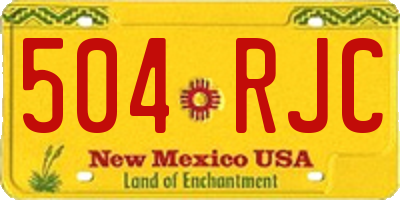 NM license plate 504RJC