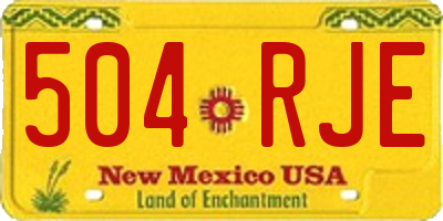 NM license plate 504RJE