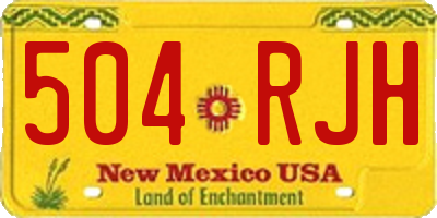 NM license plate 504RJH