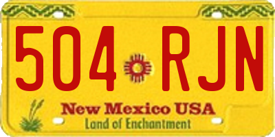NM license plate 504RJN