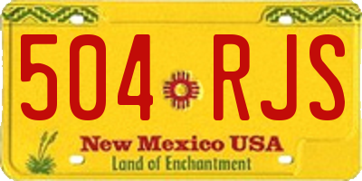 NM license plate 504RJS