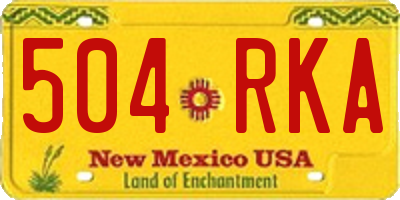 NM license plate 504RKA