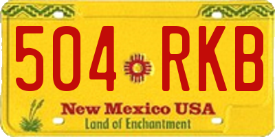 NM license plate 504RKB