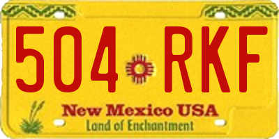 NM license plate 504RKF