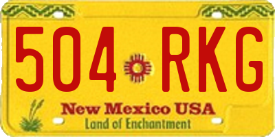 NM license plate 504RKG