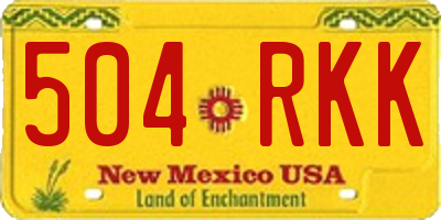 NM license plate 504RKK