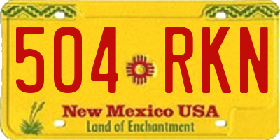 NM license plate 504RKN