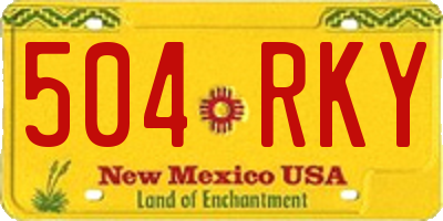 NM license plate 504RKY
