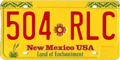 NM license plate 504RLC