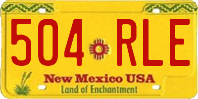 NM license plate 504RLE