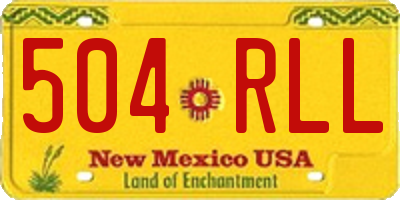 NM license plate 504RLL