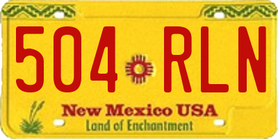 NM license plate 504RLN