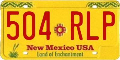 NM license plate 504RLP