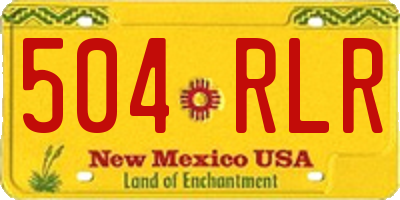 NM license plate 504RLR