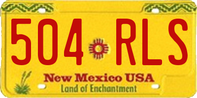 NM license plate 504RLS