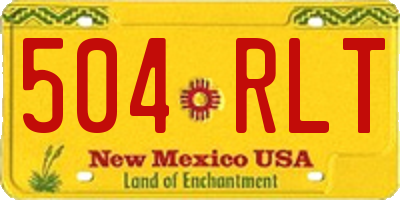 NM license plate 504RLT