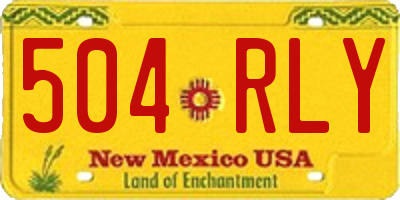 NM license plate 504RLY