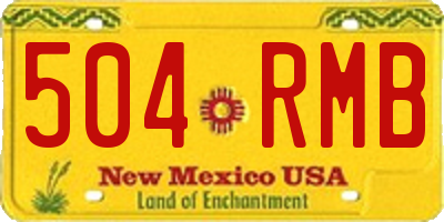 NM license plate 504RMB