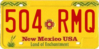 NM license plate 504RMQ