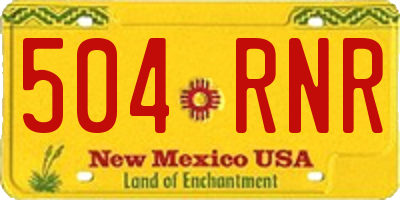 NM license plate 504RNR