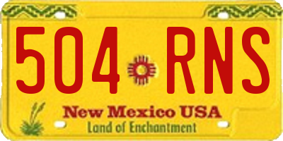 NM license plate 504RNS