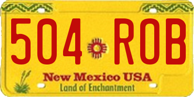 NM license plate 504ROB