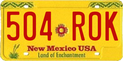 NM license plate 504ROK