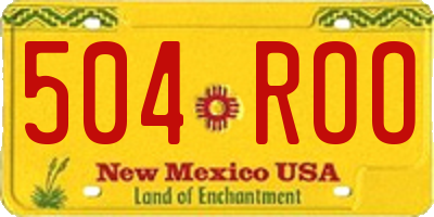 NM license plate 504ROO
