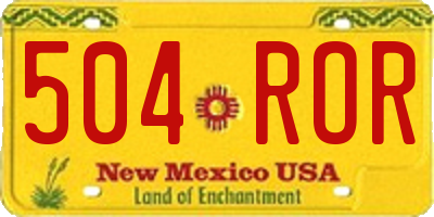 NM license plate 504ROR
