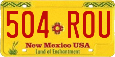 NM license plate 504ROU