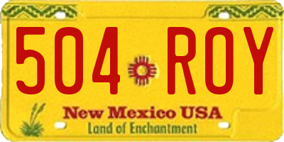 NM license plate 504ROY