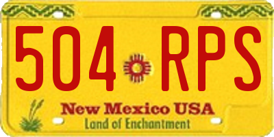 NM license plate 504RPS