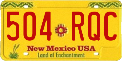 NM license plate 504RQC