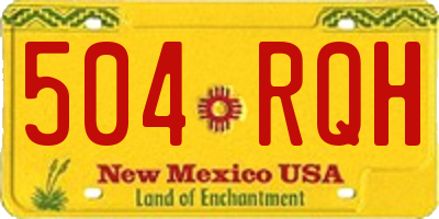 NM license plate 504RQH