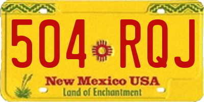 NM license plate 504RQJ
