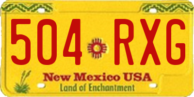 NM license plate 504RXG