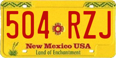 NM license plate 504RZJ