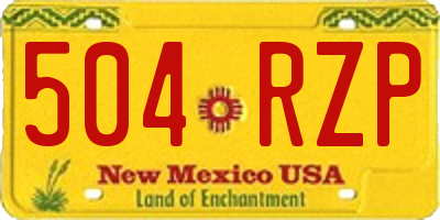 NM license plate 504RZP