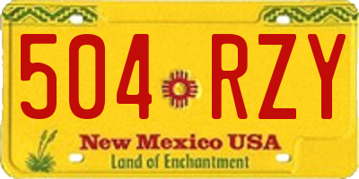 NM license plate 504RZY