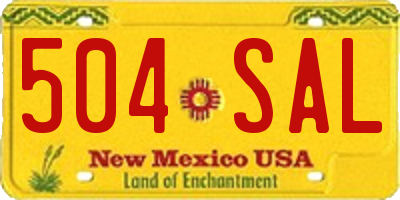 NM license plate 504SAL