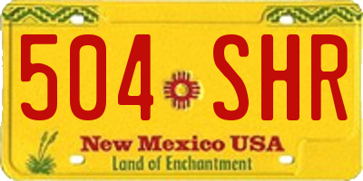 NM license plate 504SHR