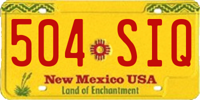 NM license plate 504SIQ
